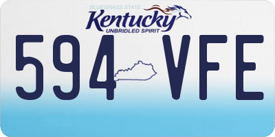KY license plate 594VFE