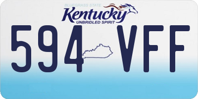 KY license plate 594VFF