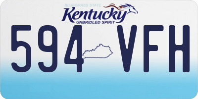 KY license plate 594VFH