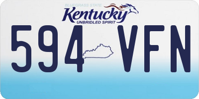 KY license plate 594VFN