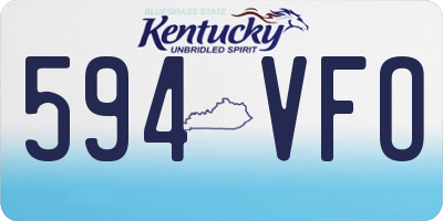 KY license plate 594VFO