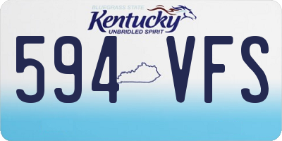 KY license plate 594VFS