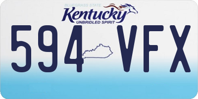 KY license plate 594VFX