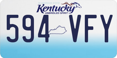 KY license plate 594VFY