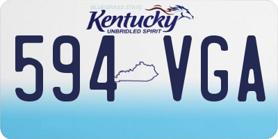 KY license plate 594VGA
