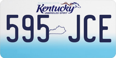 KY license plate 595JCE