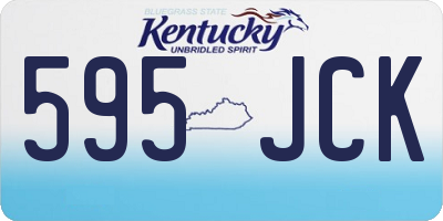 KY license plate 595JCK