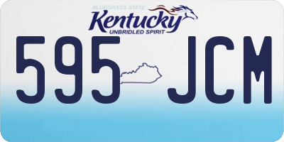 KY license plate 595JCM