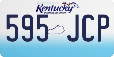 KY license plate 595JCP