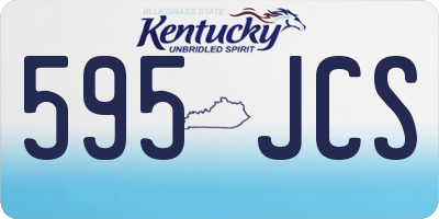 KY license plate 595JCS