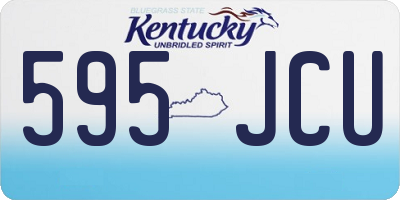 KY license plate 595JCU