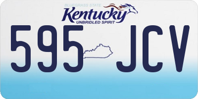 KY license plate 595JCV