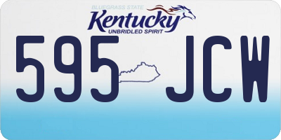 KY license plate 595JCW