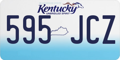 KY license plate 595JCZ