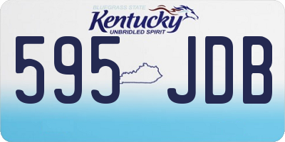 KY license plate 595JDB