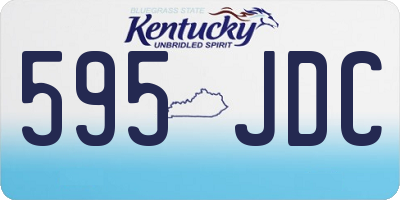 KY license plate 595JDC