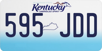 KY license plate 595JDD