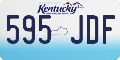 KY license plate 595JDF