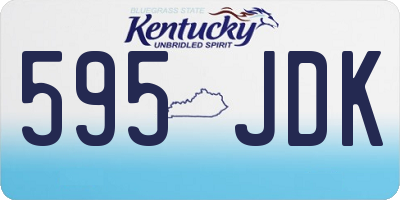 KY license plate 595JDK