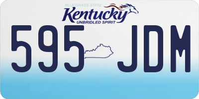 KY license plate 595JDM