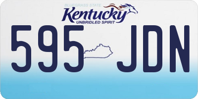 KY license plate 595JDN