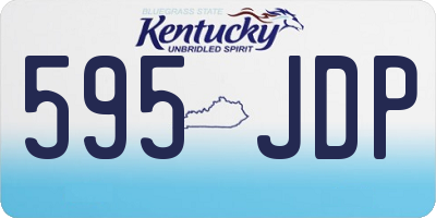 KY license plate 595JDP