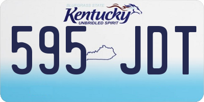 KY license plate 595JDT