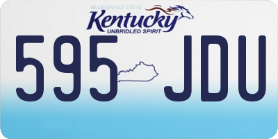 KY license plate 595JDU