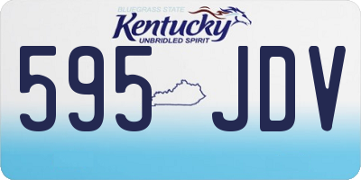 KY license plate 595JDV