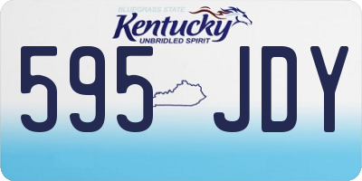 KY license plate 595JDY