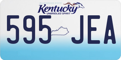KY license plate 595JEA