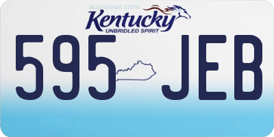 KY license plate 595JEB