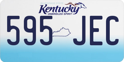 KY license plate 595JEC