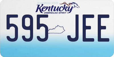 KY license plate 595JEE