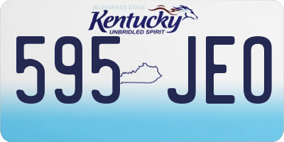 KY license plate 595JEO