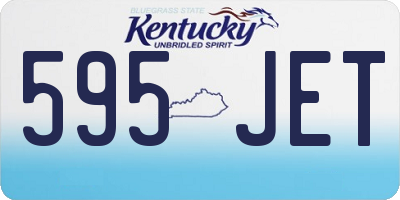KY license plate 595JET
