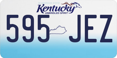 KY license plate 595JEZ