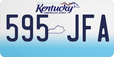 KY license plate 595JFA