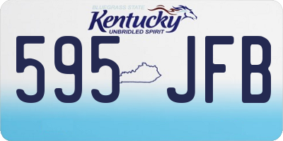 KY license plate 595JFB