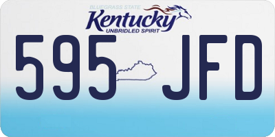 KY license plate 595JFD
