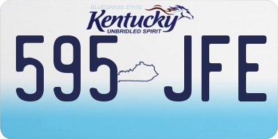 KY license plate 595JFE