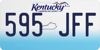 KY license plate 595JFF