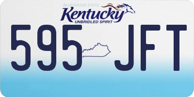 KY license plate 595JFT