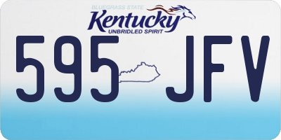 KY license plate 595JFV