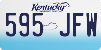 KY license plate 595JFW