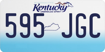 KY license plate 595JGC