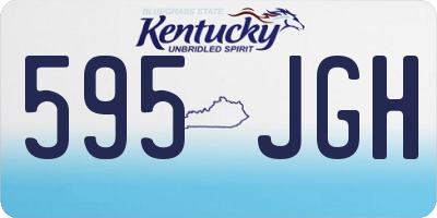 KY license plate 595JGH