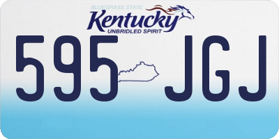 KY license plate 595JGJ