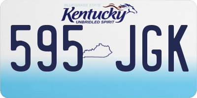 KY license plate 595JGK