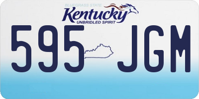 KY license plate 595JGM